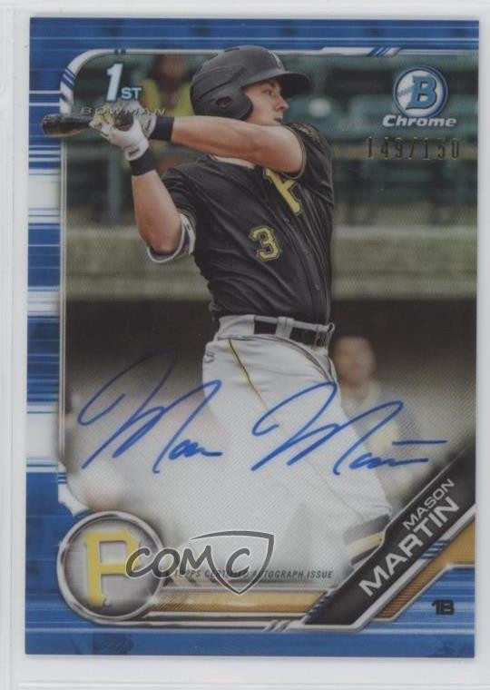2019 Bowman Chrome Prospect Blue Refractor /150 Mason Martin #CPA-MMA Auto 2a9