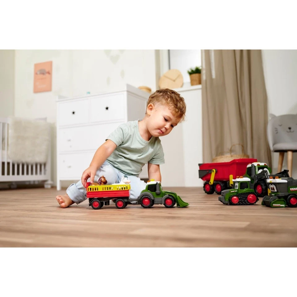 Dickie Toys ABC Traktor Fendt mit Anhänger 30cm Spielzeug Fahrzeug Kinder - Bild 4 von 4