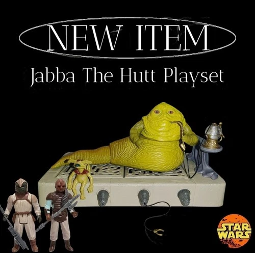 Star Wars Vintage 1983 Rotj Jabba The Hutt Action Playset Complete With Figures