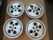 1986 1987 Honda CRX Si OEM Set Of 4 Wheel Rim 14x5 Alloy w/center caps 86-87