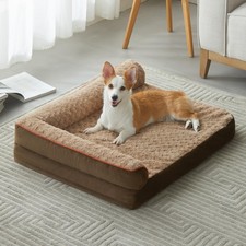 Orthopedic Dog Beds for Large Dogs-Waterproof Sofa Dog Bed with Removable Was...