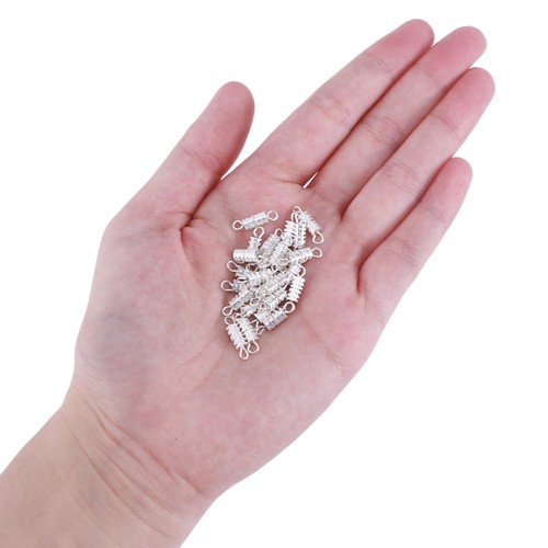 20PCS Chiusure Gioielli Fermaglio Tipo Vite a Barilotto per Collana Bracciale Catena Fai da Te - Foto 9 di 12