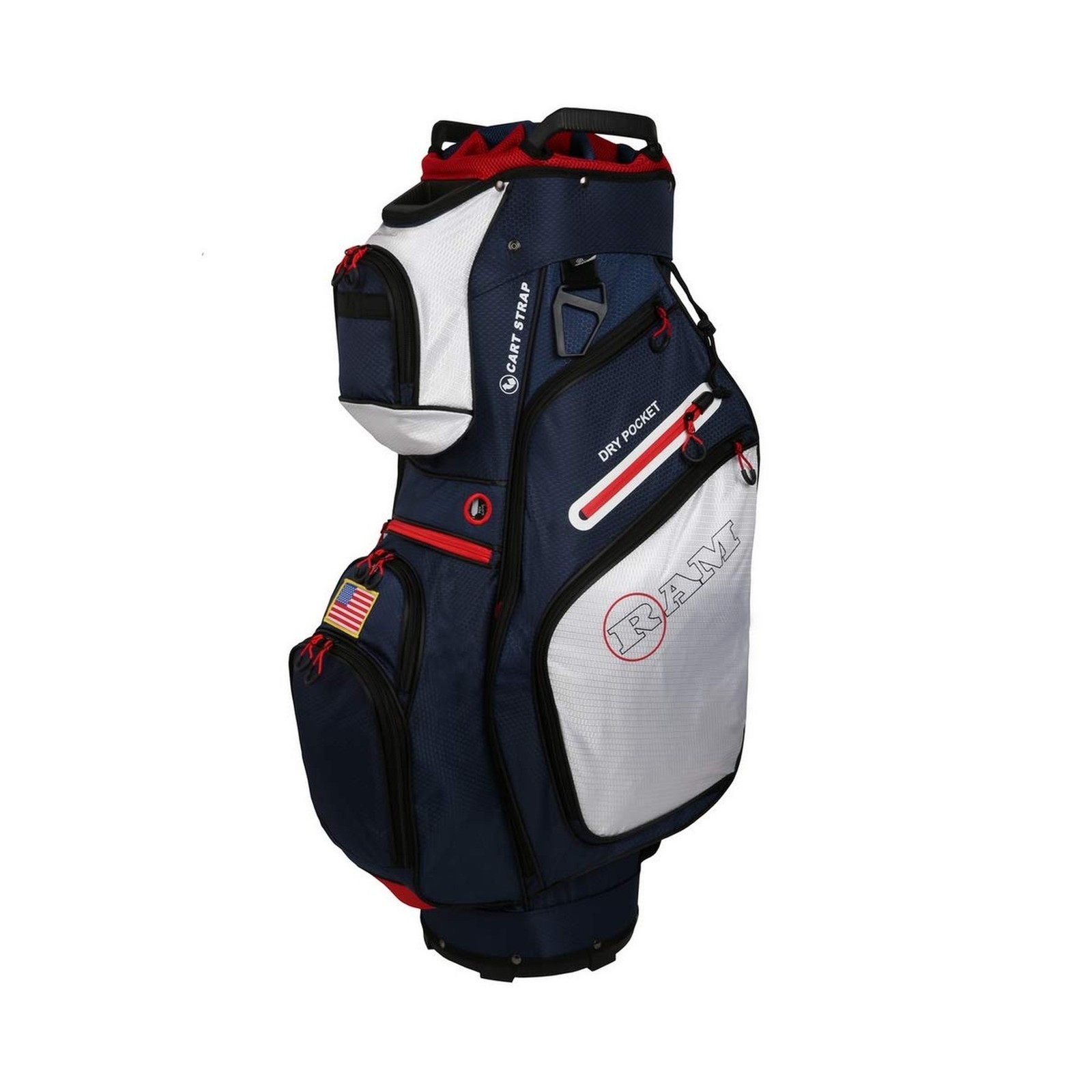 Fx Deluxe Golf Cart Bag With 14 Way Dividers Usa Flag