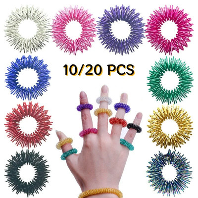 10/ Stück Akupressur Ring Set, Massageringe für Finger Akupressurring, Massage R
