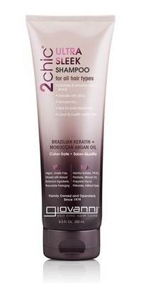 GIOVANNI 2chic Ultra-Sleek Shampoo, 8.5 oz. - Brazilian Phyto-Keratin & Moroccan