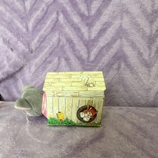Mary Meyer Pound Puppies Jack-in-the-Box Toy 1998 Gray Plush Dog
