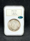 1880-S Morgan Silver Dollar MS 62 NGC Cac Sticker Gold Embossed Gen 3 Slab