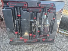 Snap-on awsg800a 8 pc t-shaped/l-shaped comboination hex wrench set 3/32–1/4"