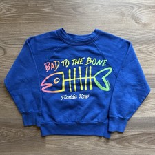 Vintage 80s Florida Keys Souvenir Crewneck Sweatshirt Boys Youth S 6-8 USA