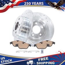 11.81 Rear Drilled Disc Rotors Brake Pads Kit...