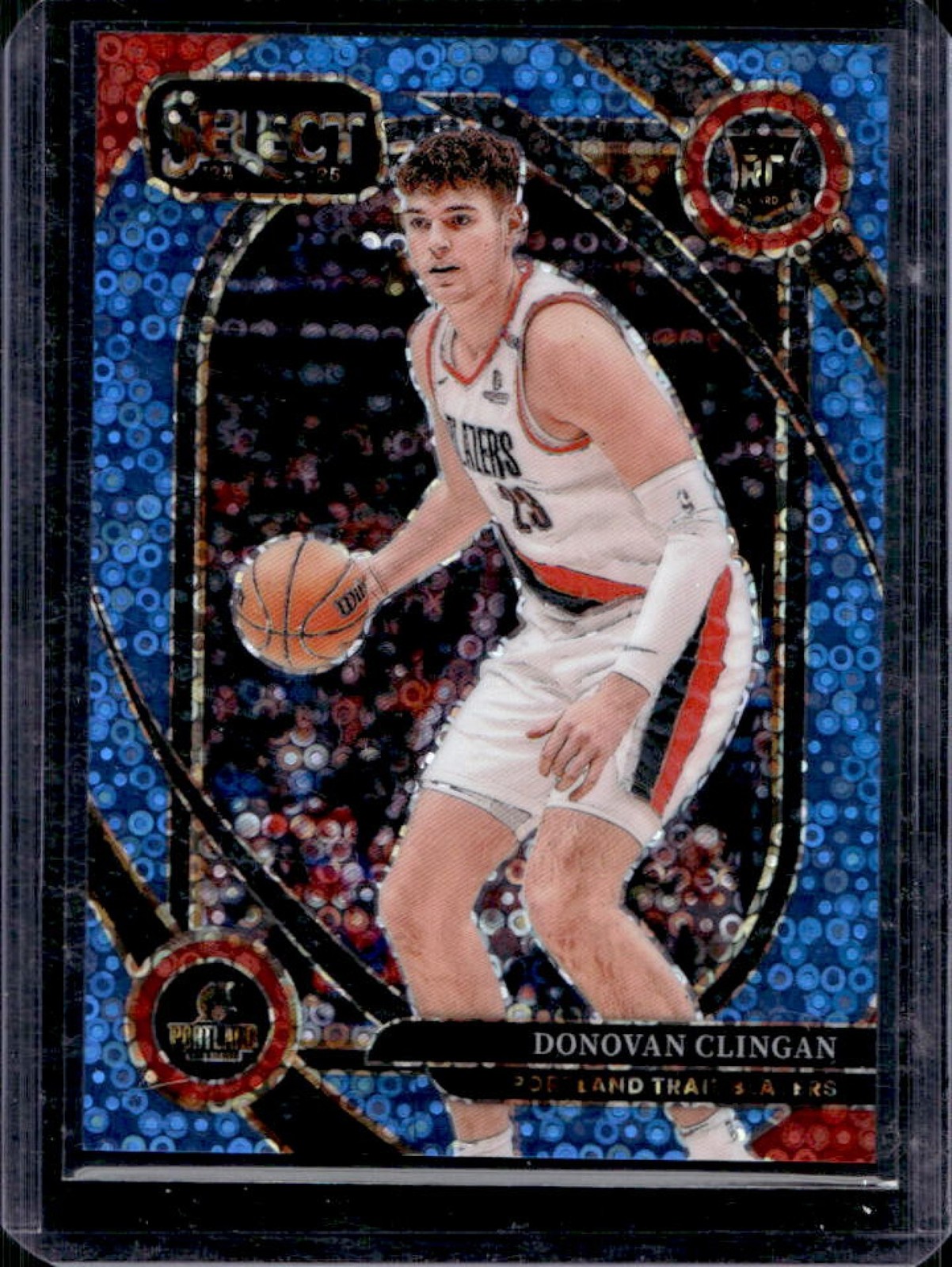2024-25 Panini Select Donovan Clingan Courtside Light Blue Disco Prizm RC #/99