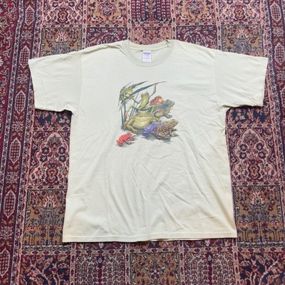 VTG 00s NWOT Tree Frog Graphic T-Shirt Mens XL Sage Green Nature Nature Animal