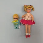 Vintage 1967 Mattel Buffy & Mrs Beasley Dolls w/ Glasses Bib Tag Family Affair