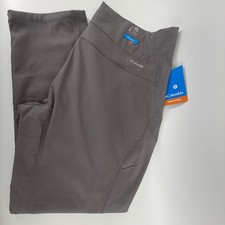 Columbia Women's Active Fit Straight Leg Pants Grey Omni Shade Size XXL 2TG NWT
