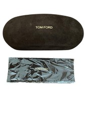 Authentic Tom Ford Large Unisex Brown Velvet Clamshell Hard Case