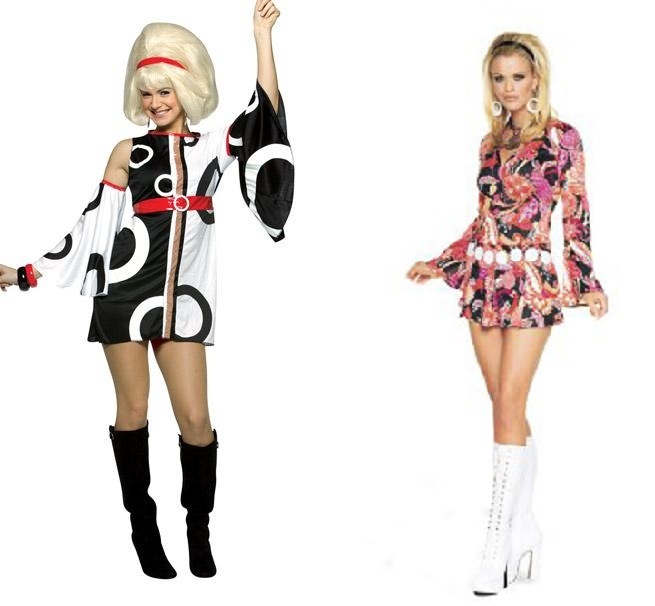 Hippie Hippie Dress Costumes For Women Ladies 60s Hippie Chick Costume Dress 70s Disco Retro Groovy Go Go Dance 1010666