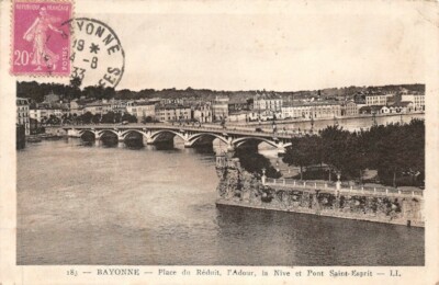 BAYONNE - Place du Réduit, l'Adour, la Nive and Pont Saint-Esprit