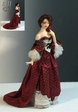 1:12  Miniature Doll Art Tutorial-Pattern-Clothes/Hair  BELLA By Dana Burton