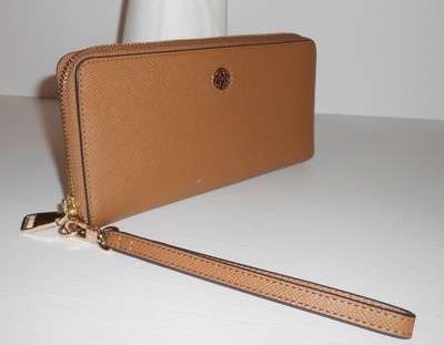 tory burch brown leather wallet