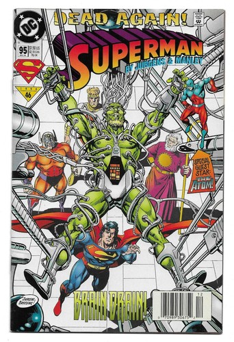 SUPERMAN #82 & 95 DC COMIC BOOK 2nd series Green Lantern The Atom app. newsstand - Picture 3 of 4