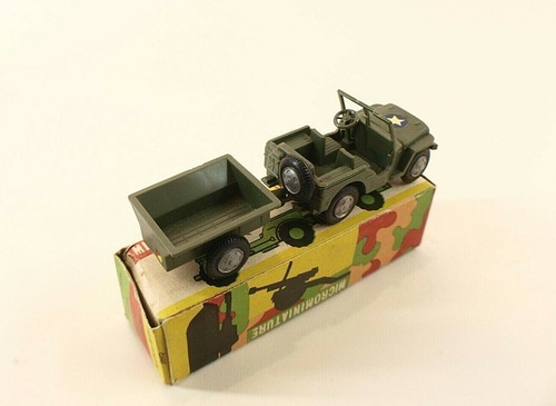 Polistil Politoys No. 9 JEEP Hotchkiss Willys with Trailer 1/41 in Box - Picture 7 of 8