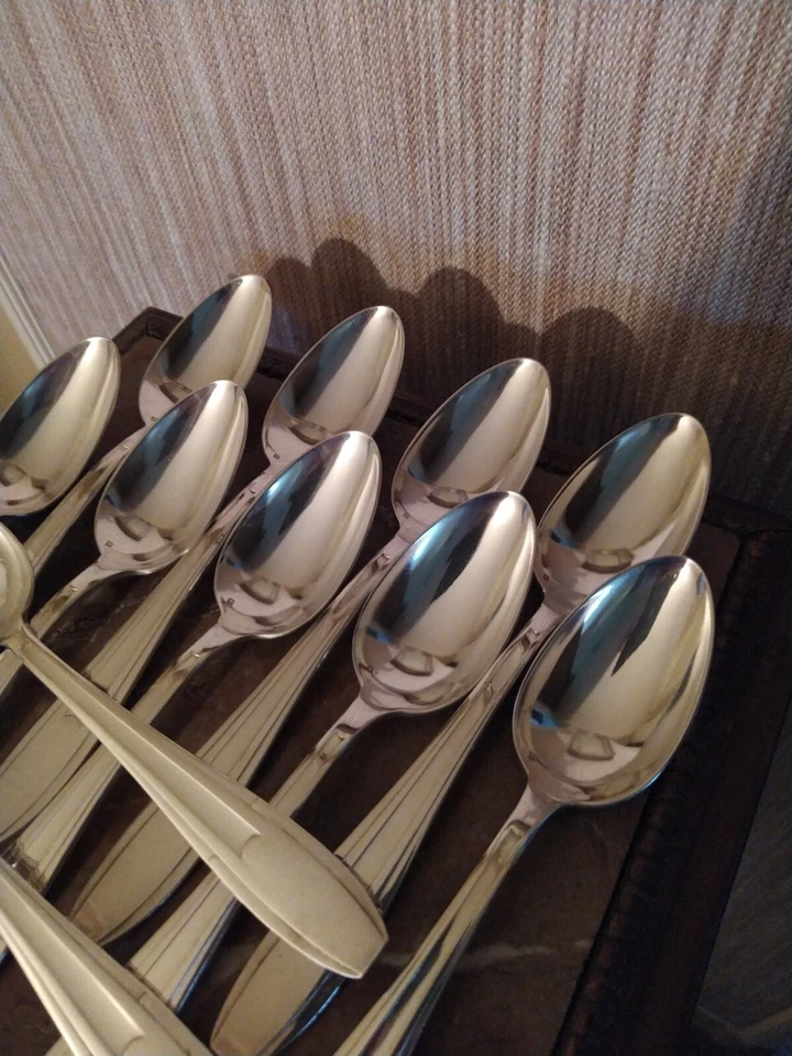 Ménagère 24 Pièces Couverts de Table ART DECO Orfèvrerie Apollo Métal Argenté - Photo 2/4