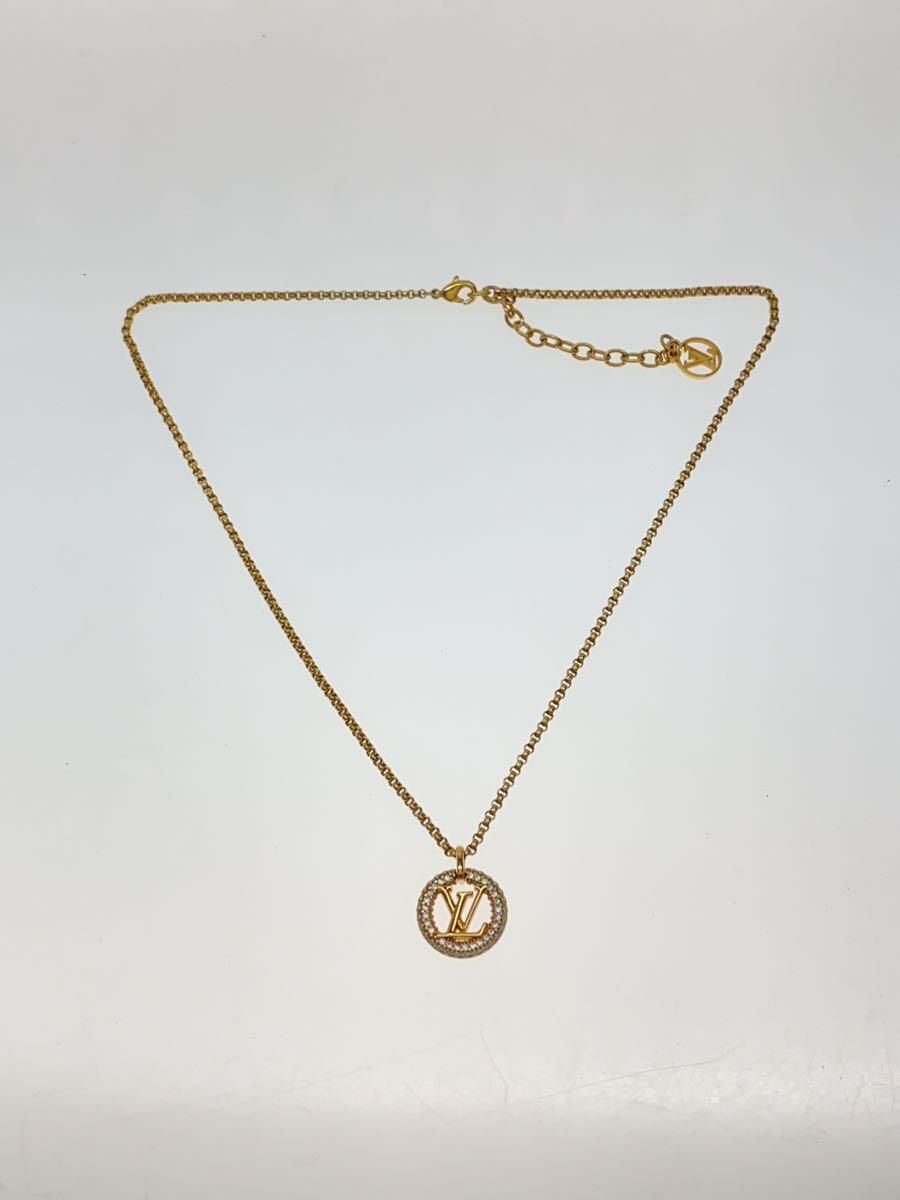 LOUIS VUITTON 上品 Louise By Night ゴールドネックレス LOUIS VUITTON necklace Louise by Night Gold with top for