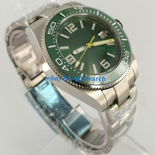 Reloj de pulsera BLIGER 43 mm bisel de cerámica luminosa cristal zafiro fecha automático para hombre - Imagen 6 de 22