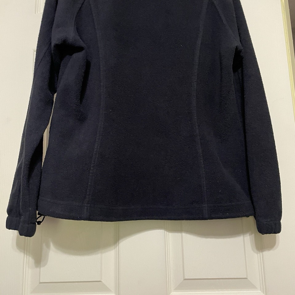 Columbia Women's Full Zip Fleece Sweater Jacket Long Sleeve Black Size