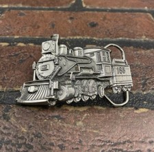 The Great American Buckle Chicago 1981 Brass Train Engine Belt Buckle