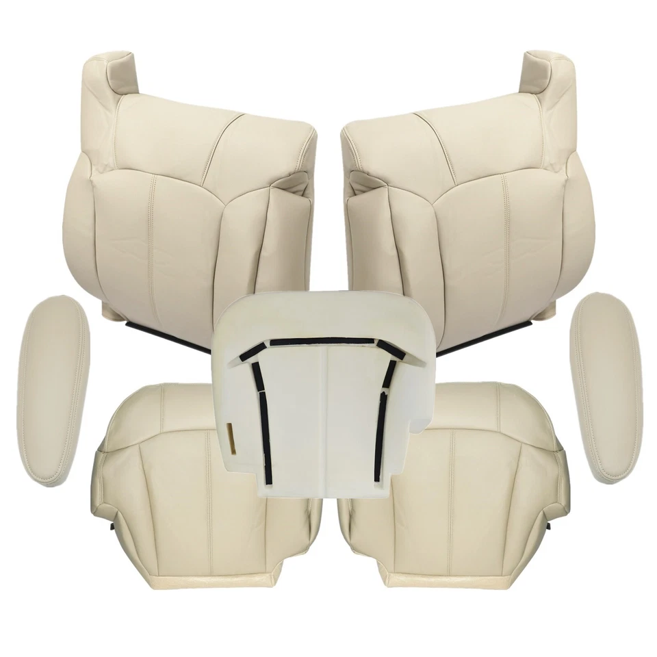 Cubierta de asiento delantera de repuesto bronceada y espuma para Chevy Tahoe LS LT 2000 2001 2002 Foto 2 de 4