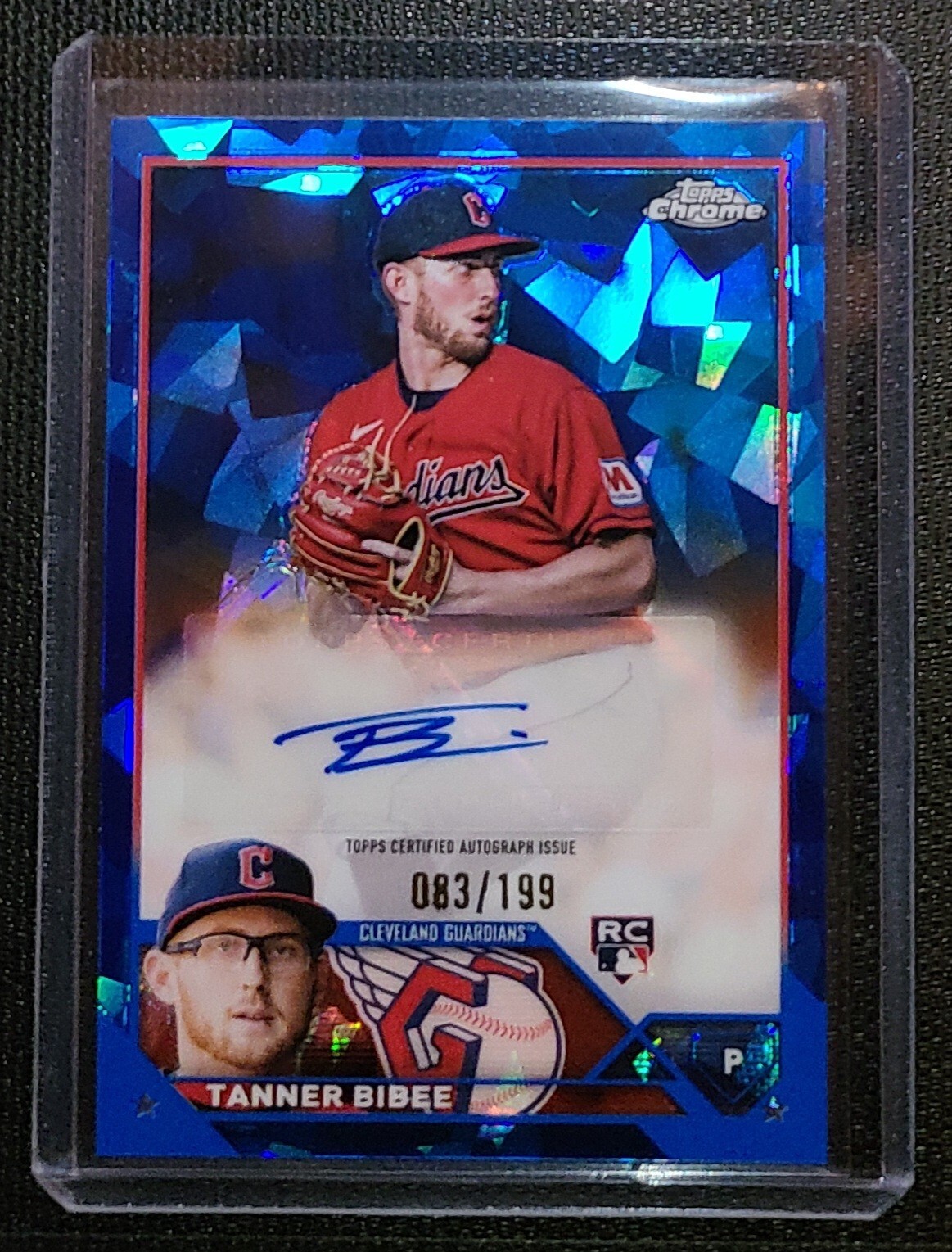 2023 Topps Chrome Update Sapphire Autograph Tanner Bibee # /199