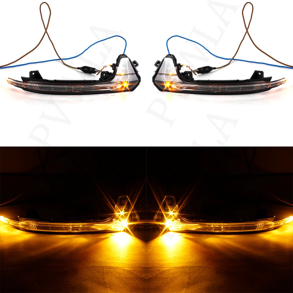 Intermitentes de luz de giro del espejo retrovisor lateral derecho izquierdo para Audi A6 C7 2012-2017 Foto 2 de 4