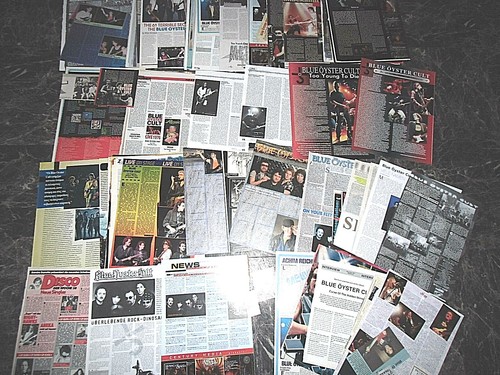 BLUE ÖYSTER CULT 236 TEILE/PARTS newspaper cuttings CLIPPINGS LOT 0221 - Imagen 7 de 8
