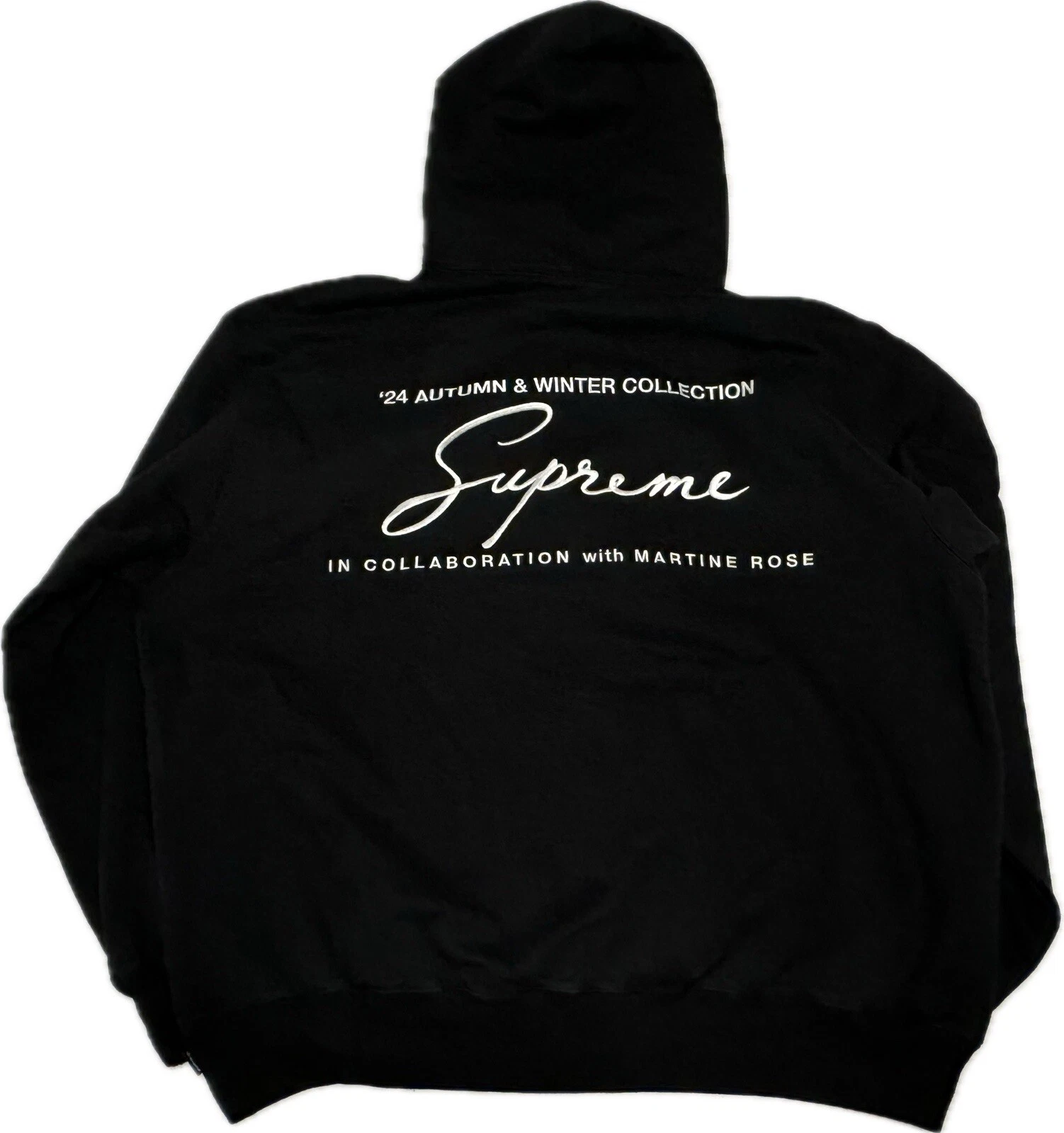 Sweat à capuche noir Supreme X Martine Rose Collaboration X Large neuf