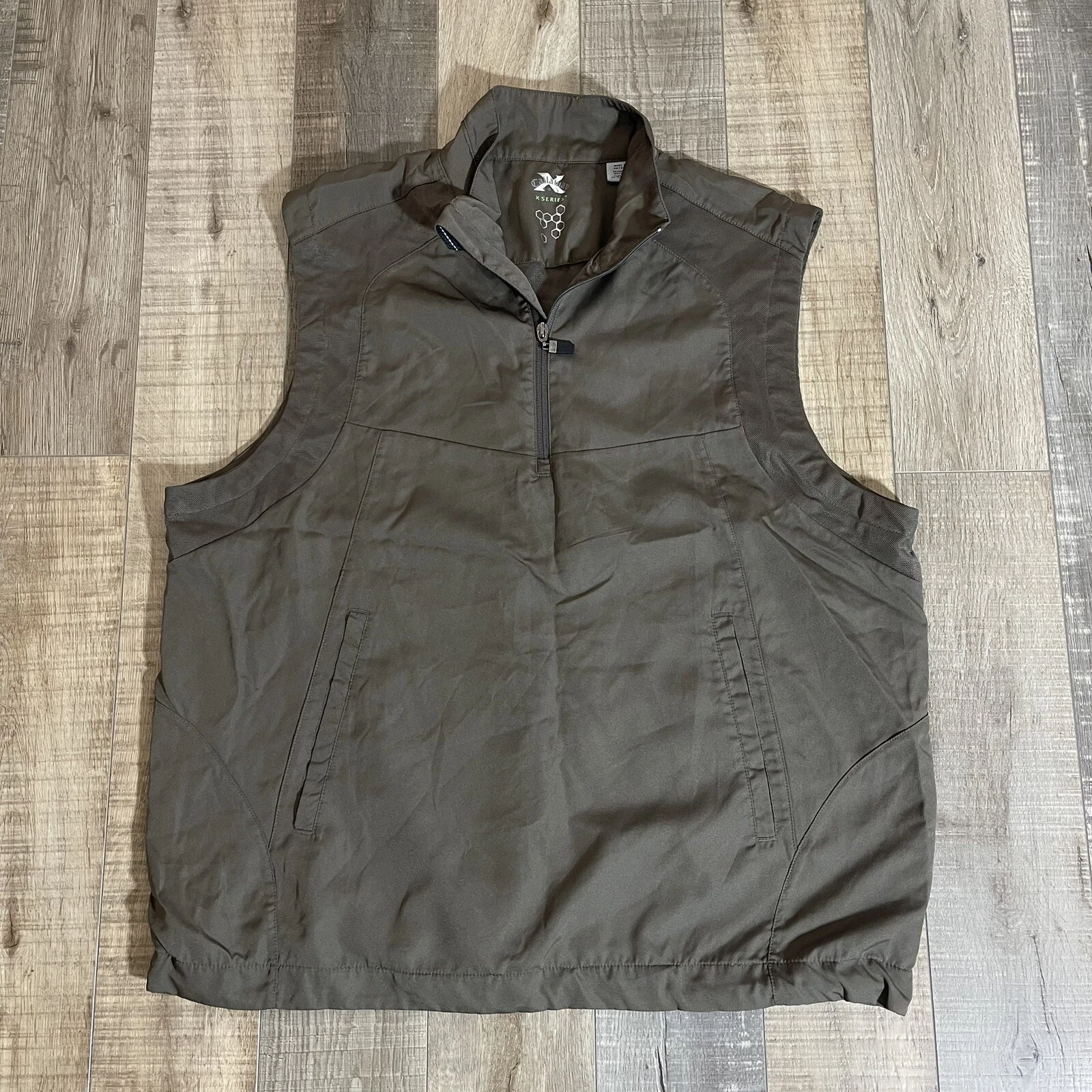 Callaway Golf Men's Vest X Series Sport Pullover Khaki Green Windbreaker Size L