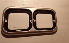 Busch Duro 2000 LX - Metallrahmen - 2fach waagerecht - Silber eloxiert