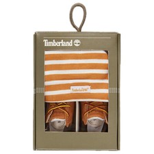Timberland Newborn Infant Soft Bottom Wheat Toddler Shoes Crib Booties Cap Set