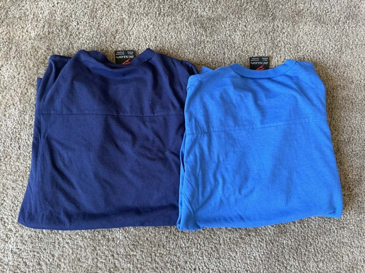 Lot of 2 Vtg 1980's Dunlop Large Tennis Jersey Shirts Lot of 2 Vtg 1980's Dunlop Large Tennis Jersey Shirts