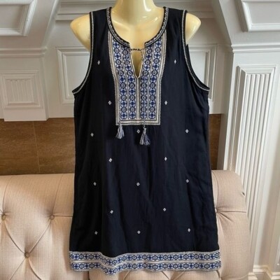 green emerald velvet dress Blue Embroidered Daisy Shift Mini Dress – Francis + Fern main image 1