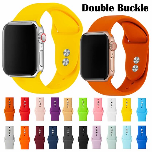 Paquete de 8 correas de goma para reloj suave Apple Watch Series 7/6/5/4/3/2 38/42/41/45 mm - Imagen 8 de 16