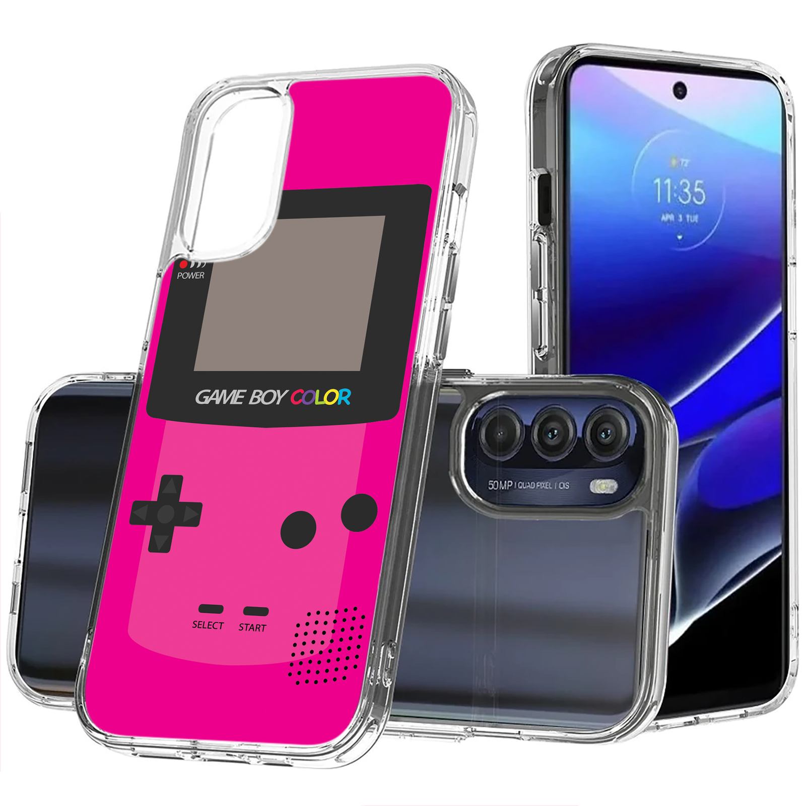 Phone Case Cover for Motorola Moto G Stylus 5G (2022), Retro Game Pink