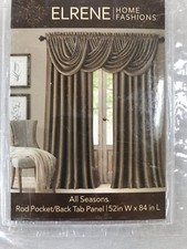 Elrene Home Fashions All SeasoEWns 52"W x 84" Silver - NEW