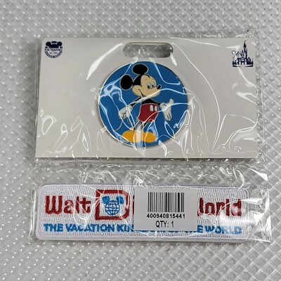 WCW 50th Anniversary Vault Collection Mickey Mouse Pin & Patch Walt Disney World
