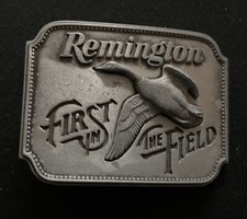 Vintage Remington  First In the Field  Canada Goose Belt Buckle- 1980 USA 