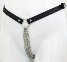 Women Sexy G-String with Chain Thong Panties Bikini Underwear Lingerie Costume