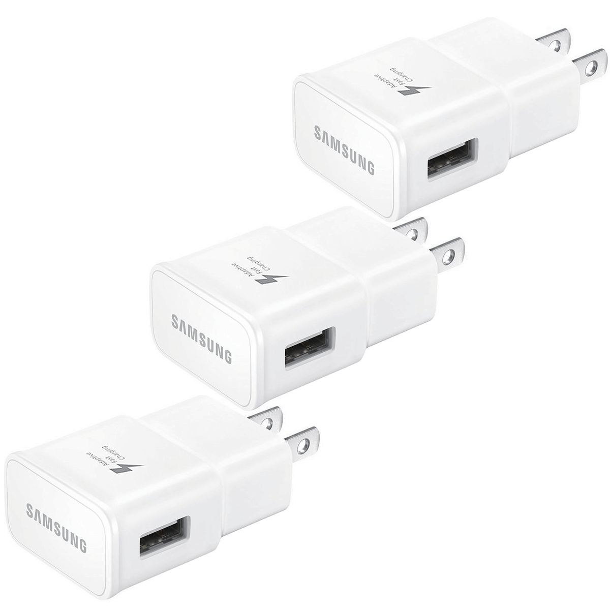 3x Adaptive Fast Charging Wall Plug Charger For Samsung iPhone