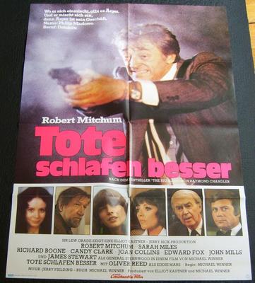 Tote schlafen besser -A1-Filmplakat- Robert Mitchum '78 - Big Sleep Joan Collins