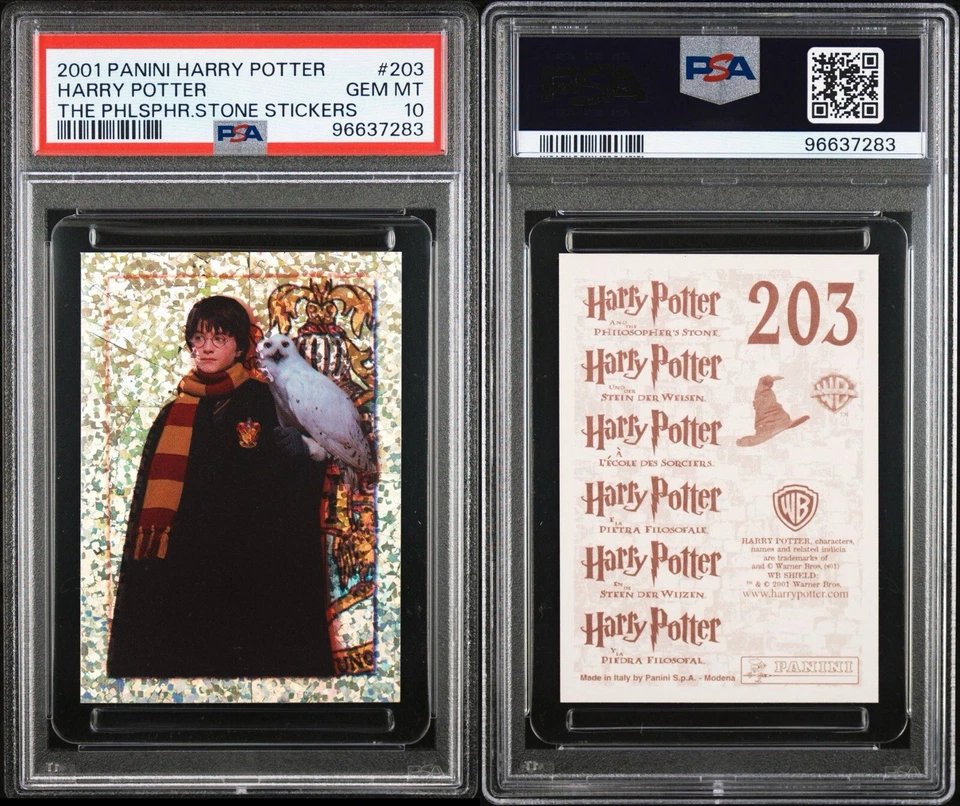 PSA 10 Harry Potter #203 Panini Harry Potter Philosopher's Stone 2001 💎 Pop 45 - Image 3 of 3