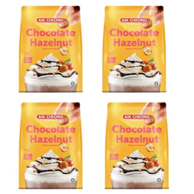 456g X4 PACKS Aik Cheong 3 in 1 Cafe Art Series Chocolate Hazelnut